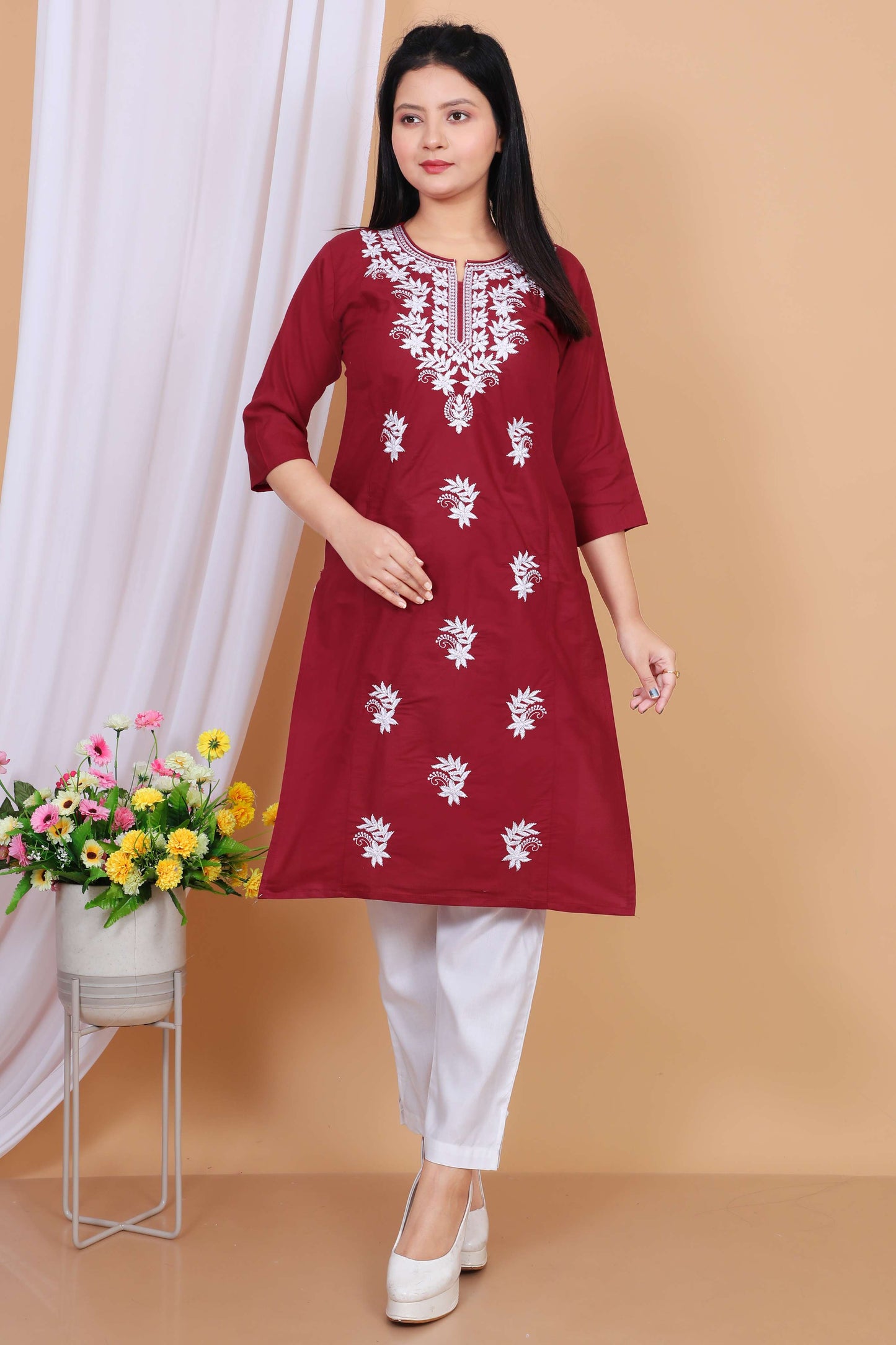 Stylish Embroidered Casual Kurti for Women – R Jasmin Dress