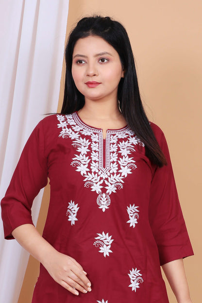 Stylish Embroidered Casual Kurti for Women – R Jasmin Dress