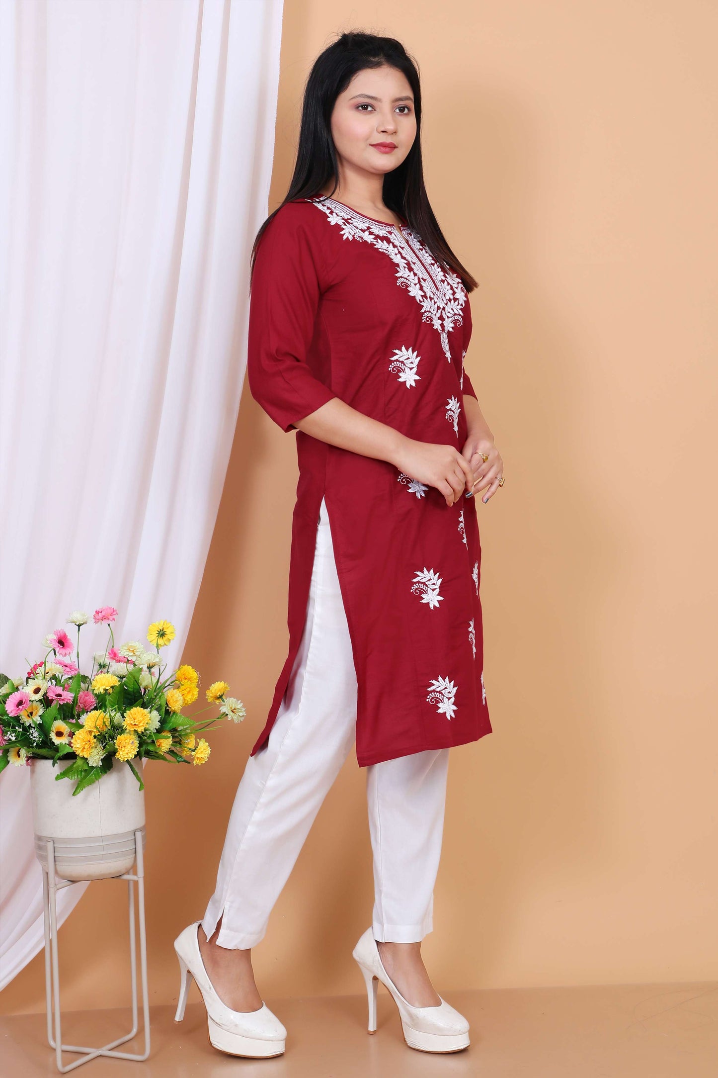 Stylish Embroidered Casual Kurti for Women – R Jasmin Dress