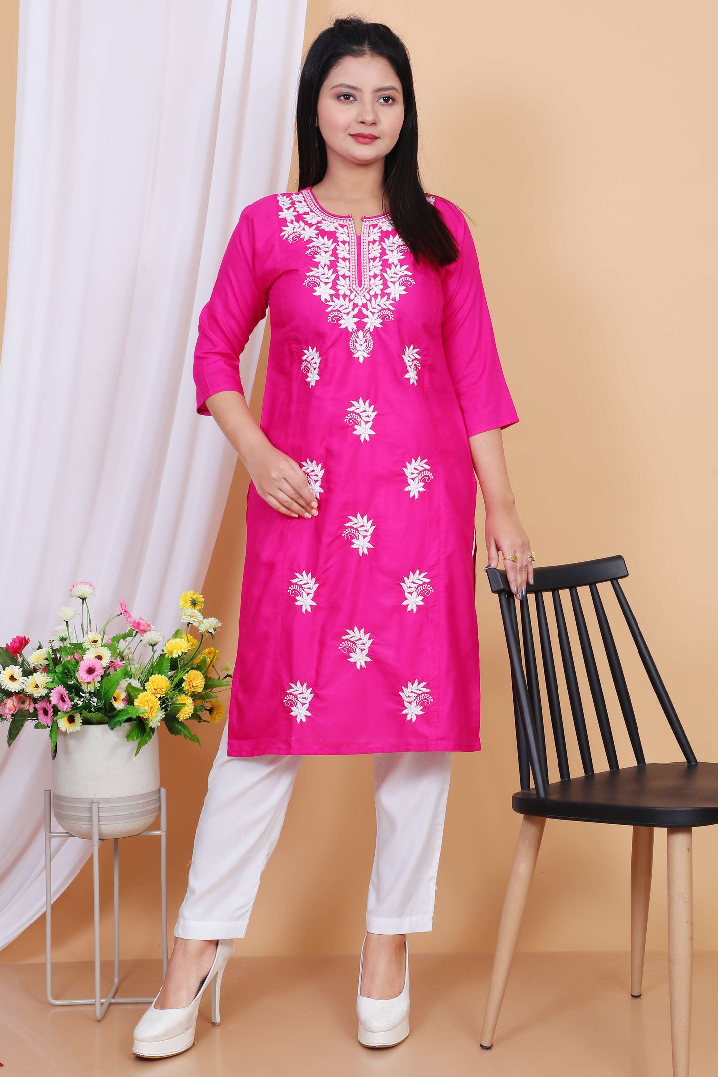 Stylish Embroidered Casual Kurti for Women – R Jasmin Dress